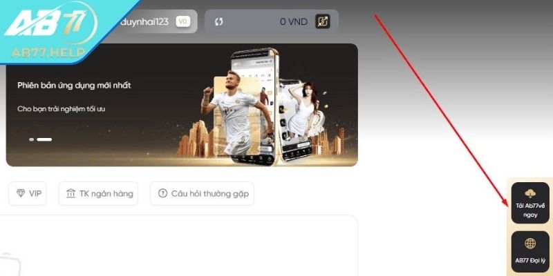 Các bước tải app AB77 cực nhanh gọn
